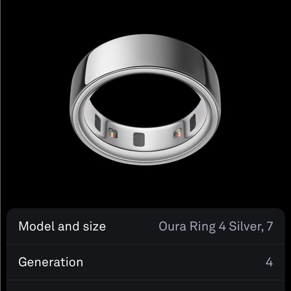 Oura Silver Smart Ring 4 - Picture 1 of 2